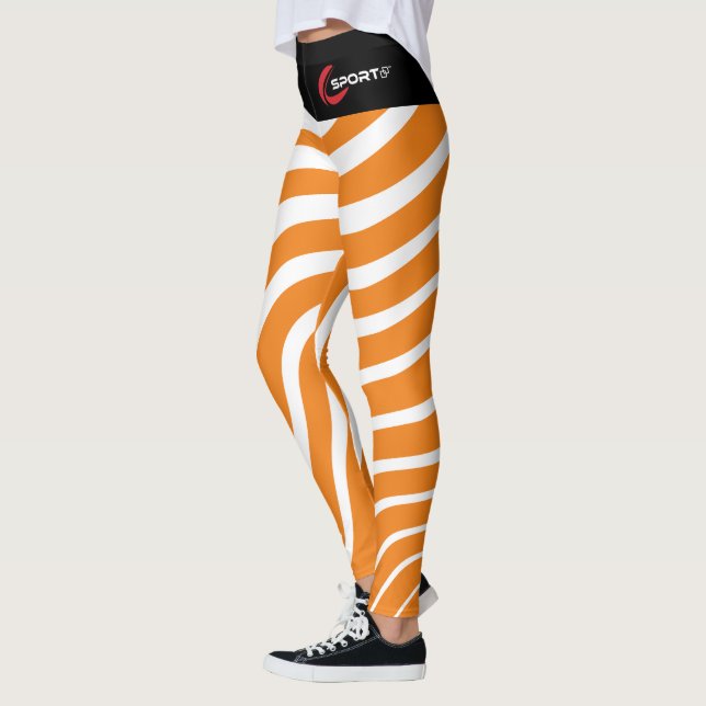 Damonti Sportkläder Zebra Orange Leggings (Vänster)