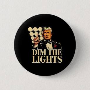 Dämpa Ljusen Trump Roligt Retro Knapp