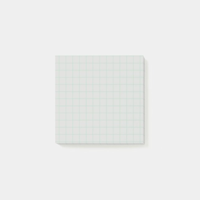Dämpad Blå Rutig Mönster Diskret Rutnät Design Post-it Block (Framsida)