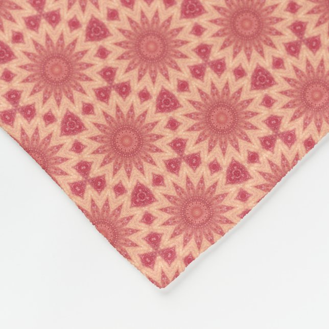 Dämpad blomster boho magi fleecefilt (Hörn)