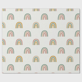 Dämpad boho-regnbåge scandi-mönster  presentpapper