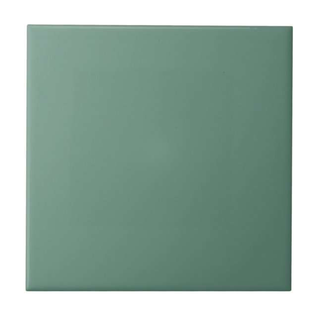 Dämpad Elegans Ocean Teal Dekorativ Keramisk Platt Kakelplatta (Framsidan)