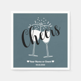 Dämpad Elegans - Skifferblå Cheers Servetter