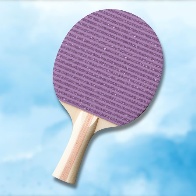 Dämpad Glittrande Hallonröd Horisontella Ränder Pingisracket (Skapare uppladdad)