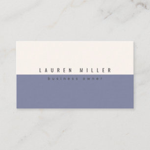 Dämpad Indigo & Off-White Modern Professionell Aff Visitkort