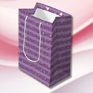 Dämpad Mulberry Glitter Stil Horisontella Ränder