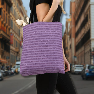 Dämpad Mulberry Glitter Stil Horisontella Ränder Tygkasse