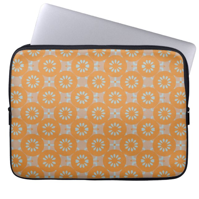 Dämpad orange och persika laptop fodral (Framsidan)