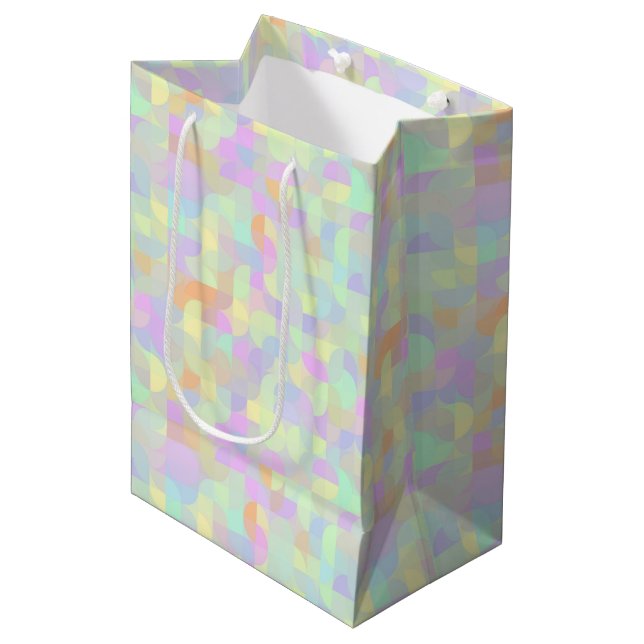 Dämpad Pastell Boho Modern Geometrisk Abstrakt (Framsidan Vinklad)