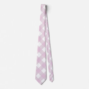 dämpad pastellrosa vit gingham kartrutmönster slips