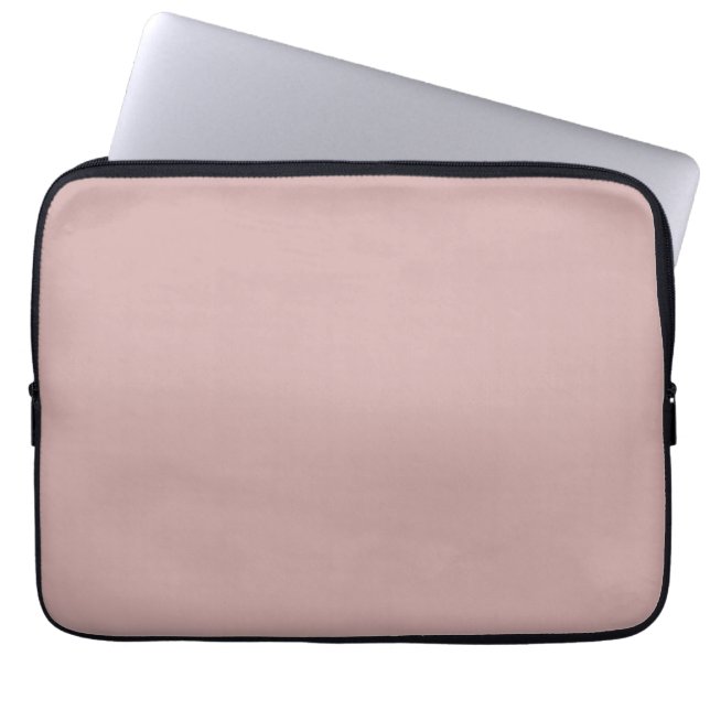 dämpad rosa solid  laptop fodral (Framsidan)