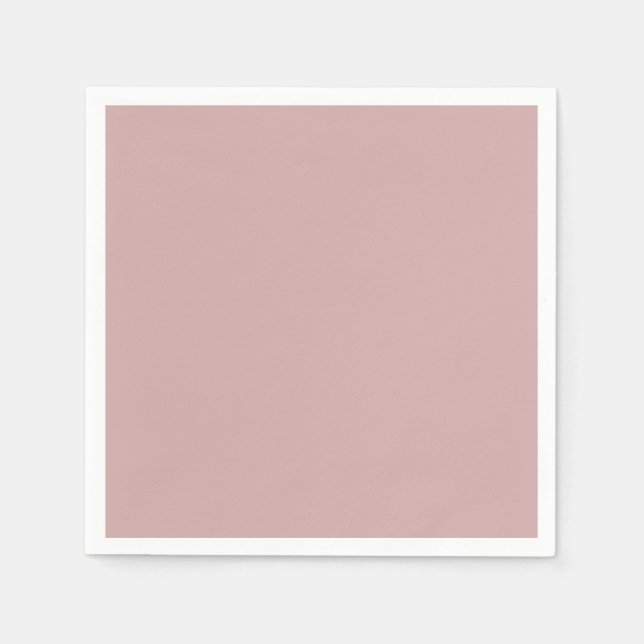 dämpad rosa solid  pappersservett (Framsidan)