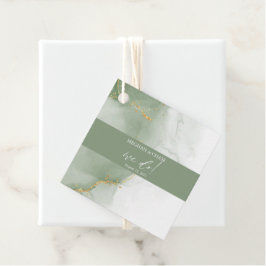 Dämpad Salvia Abstrakt Gåvor Etiketter