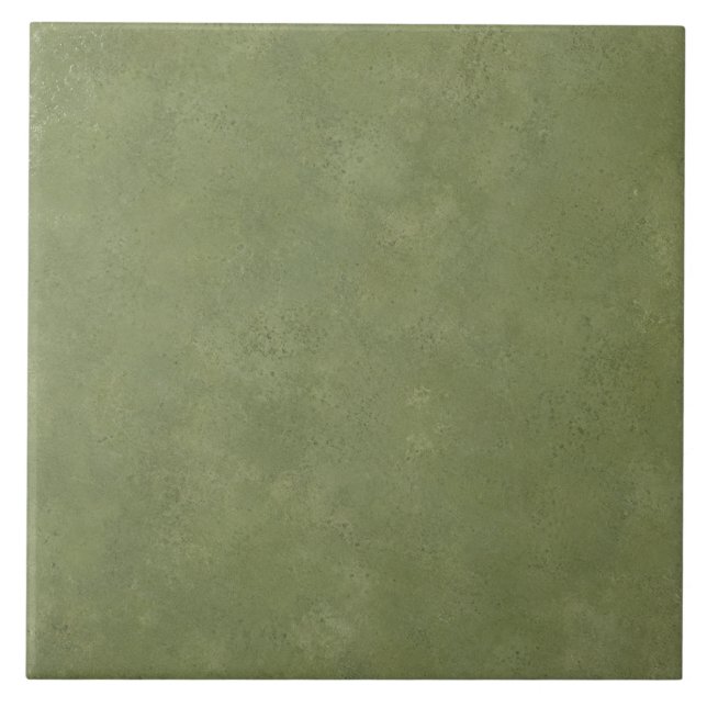 Dämpad salvia grön rustik glasyr textur kakelplatta (Framsidan)