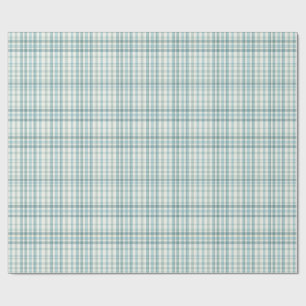 Dämpad Teal Mikro-Kontroll Rutigt Mönster Presentpapper