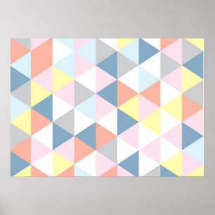 Dämpad triangelaffisch poster