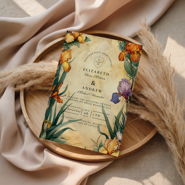 Dämpad Tropisk Blommig Bröllop Inbjudningar (Skapare uppladdad)