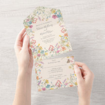 Dämpad Vildblomma Diskret Boho Blommig Bröllop