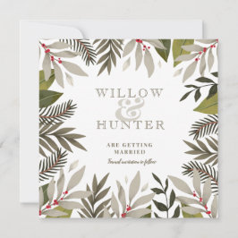 Dämpade Botaniska | Mossa | Spara datum-kort Datumet