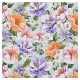 Dämpade färgglada blommor Boho blomma Tyg