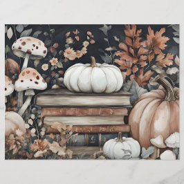 Dämpat färgat höstlöv pumpa scrapbookpapper