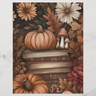 Dämpat färgat höstpumpa scrapbookpapper