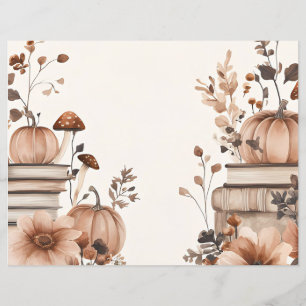 Dämpat färgat höstpumpa scrapbookpapper