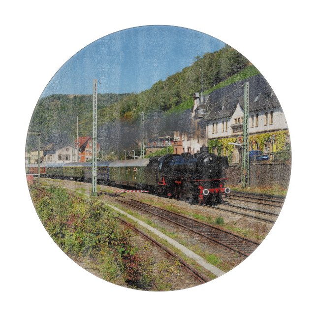 Dampflok mit Sonderzug in Lorch (Framsidan)