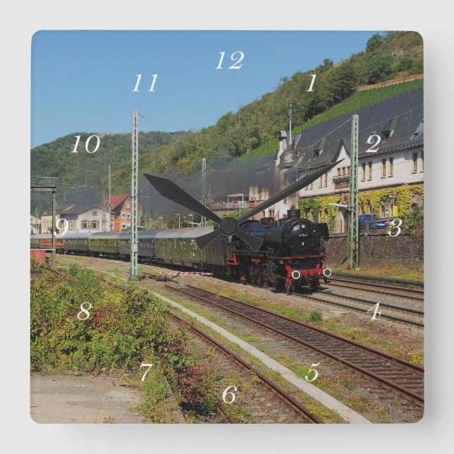 Dampflok mit Sonderzug in Lorch Fyrkantig Klocka (Framsida)