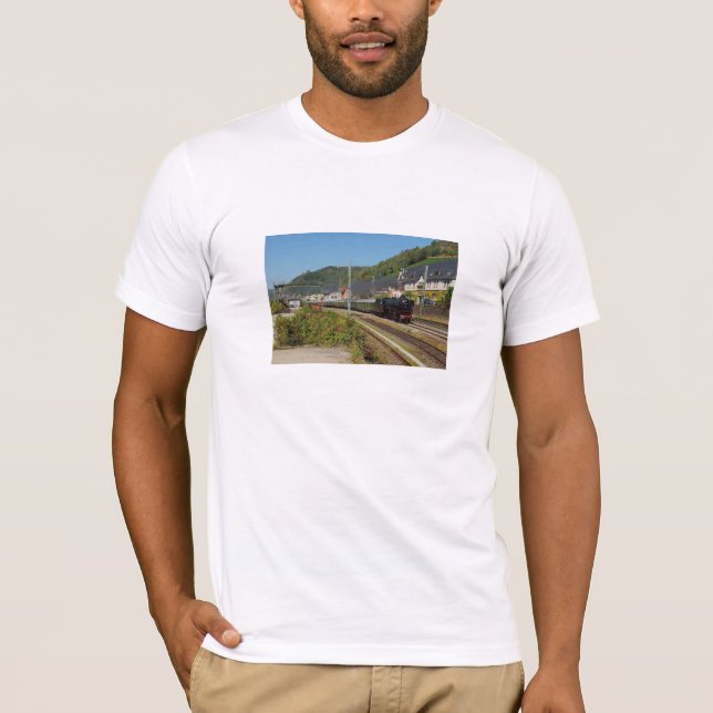 Dampflok mit Sonderzug in Lorch T Shirt (Framsida)