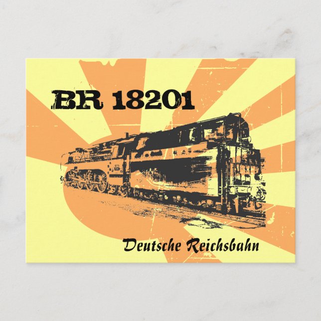 Dampflokdesign Reichsbahn Vykort (Framsida)