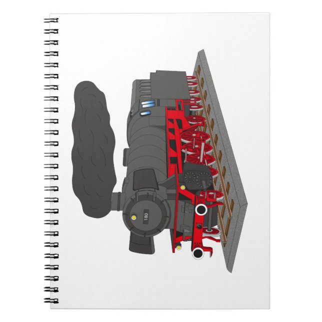 Dampflokomotive Anteckningsbok Med Spiral (Framsidan)