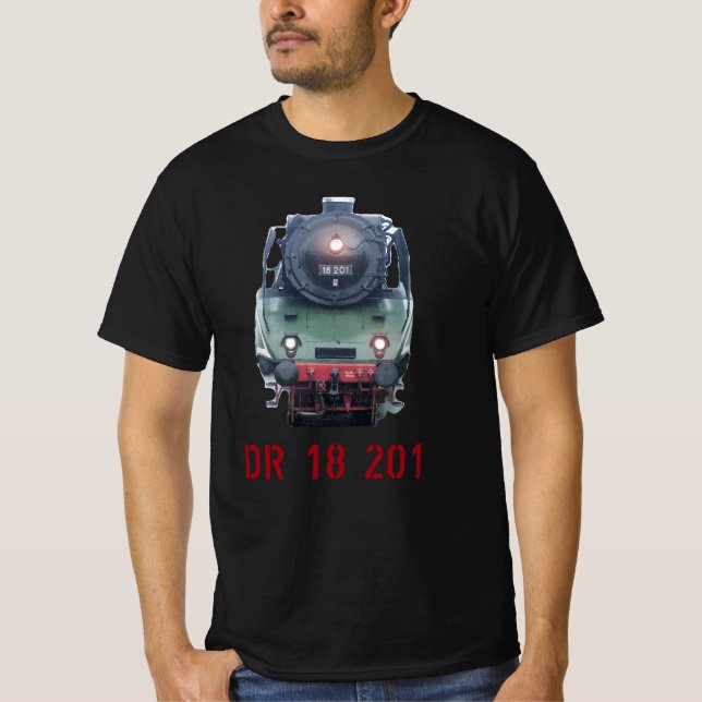 Dampflokomotive DR 18 201 T-Shirt (Framsida)