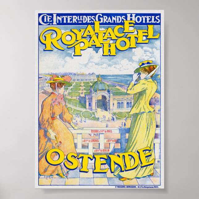 Dampfschiffahrt Zürichsee Vintage affisch 1900 (Framsidan)