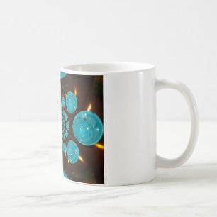 Dämpning av Visningen Cyan Ljus Kaleidoscope Kaffemugg