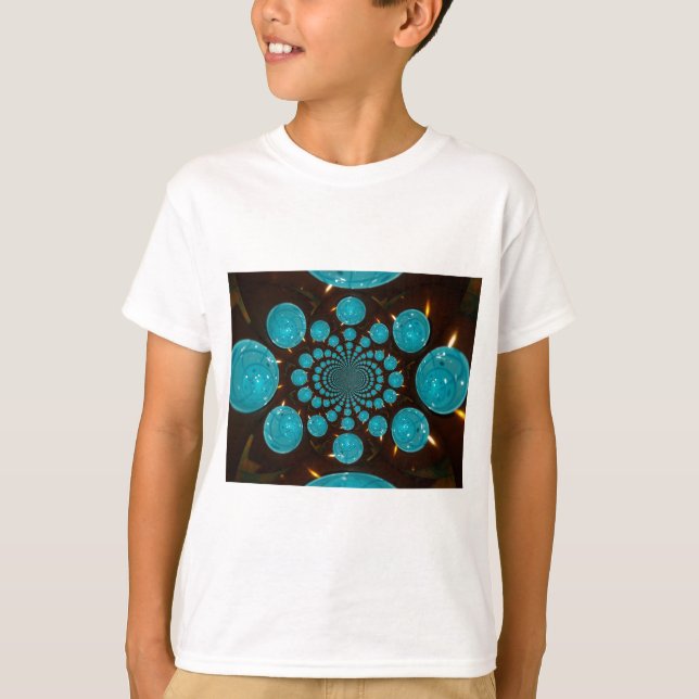 Dämpning av Visningen Cyan Ljus Kaleidoscope Tröja (Framsida)