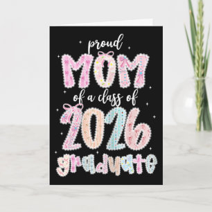 Damproud mamma till en Cl Of 2026 examen t-shirt Kort