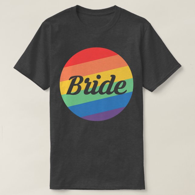 Damregnbågsfärger brud HBTQ Premium  T Shirt (Design framsida)