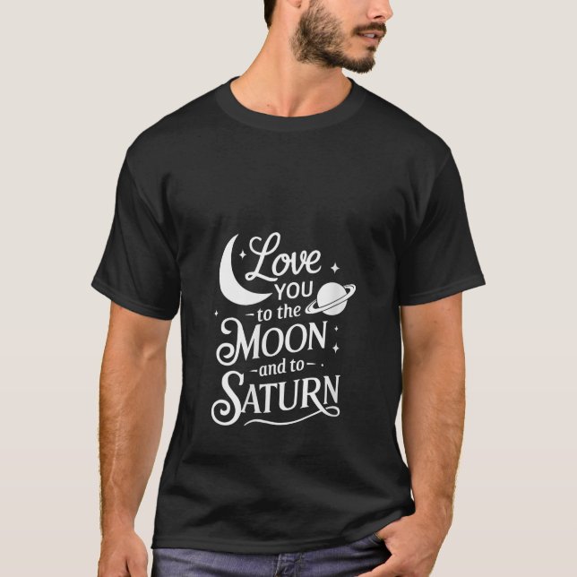 Damring Saturnus Planet Rymden Astronom Astronom T Shirt (Framsida)