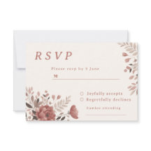 Damrosbröllopskort för RSVP
