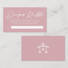 Damrosrosa Baby Shower Blöja Lotteri Tilläggskort