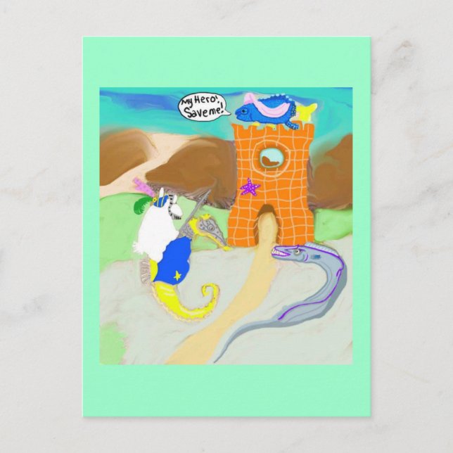 Damsel in Distress Vykort (Framsida)