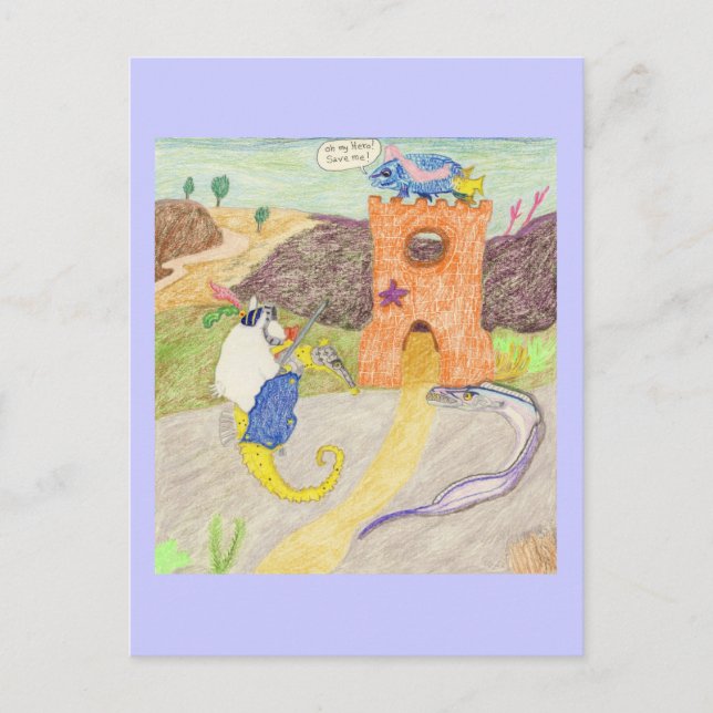 Damsel in Distress Vykort (Framsida)