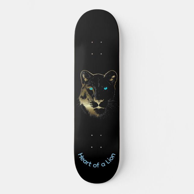 Damskateboard, Lejonhjärta Mini Skateboard Bräda 18,5 Cm (Framsida)