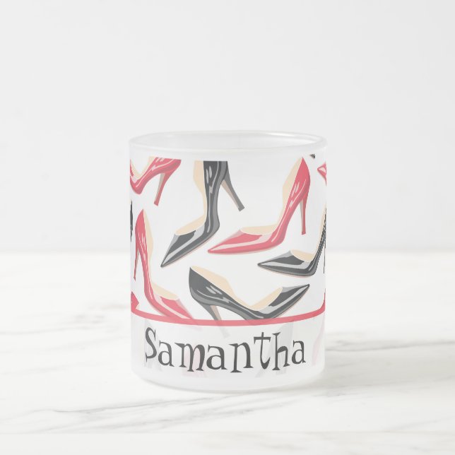 Damskor Högskuren glaskaffe Mugg Kopp (Center)