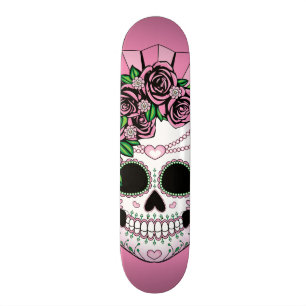 Damsockerskalle Skateboard Bräda 20 Cm