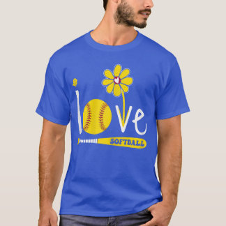 Damsoftboll s foreen Girls jag älskar Softball gif T Shirt