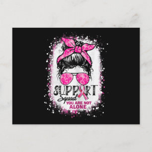 Damstödgrupp Messy Bun Rosa Warrior Bröst Vykort