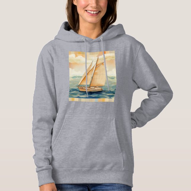 Damströja med huva t shirt (Framsida)