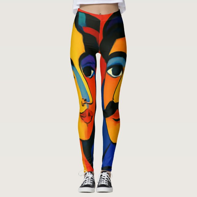 damstrumpor färgglad design  leggings (Framsida)